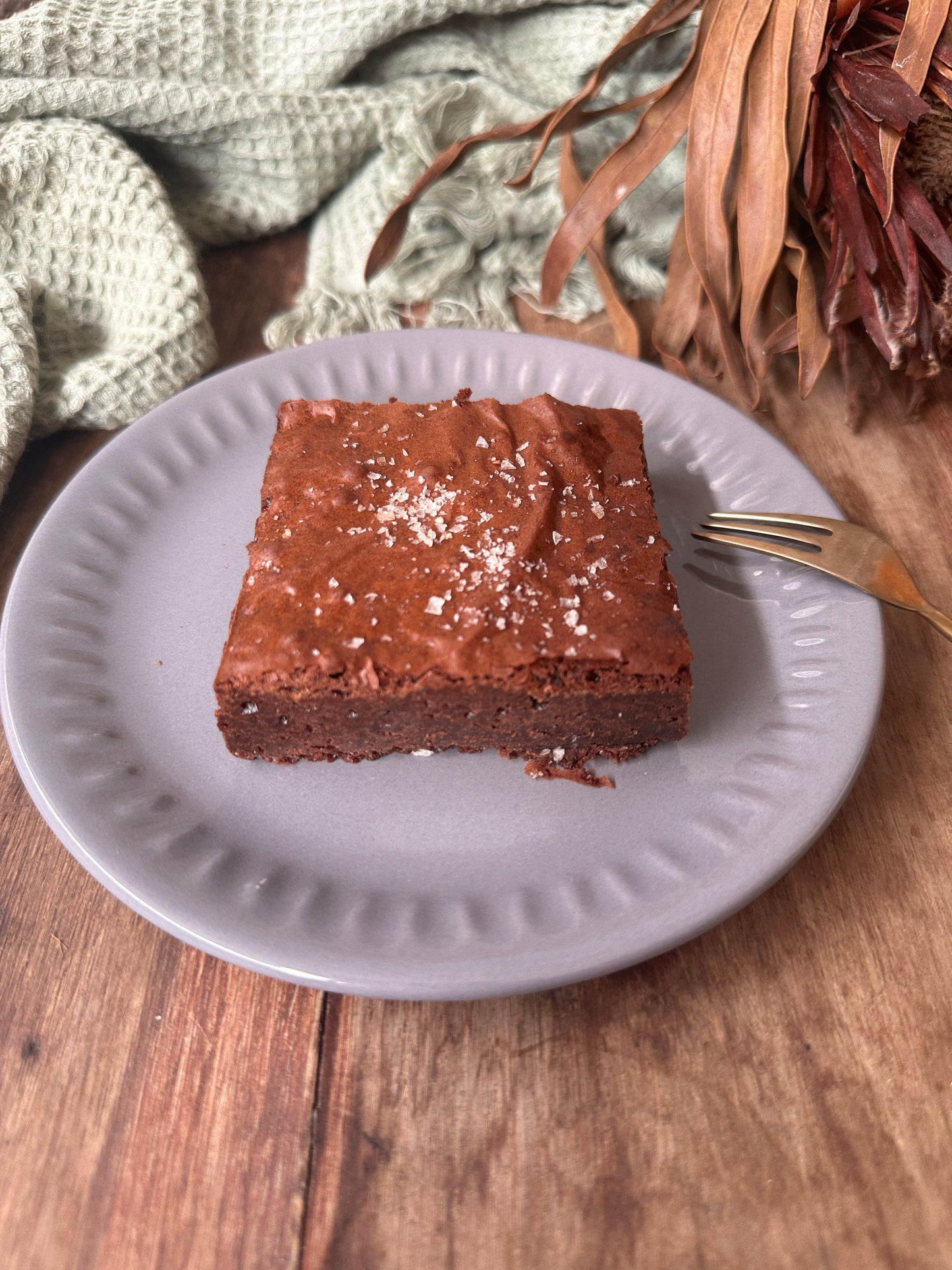 Flaked Sea Salt Brownies