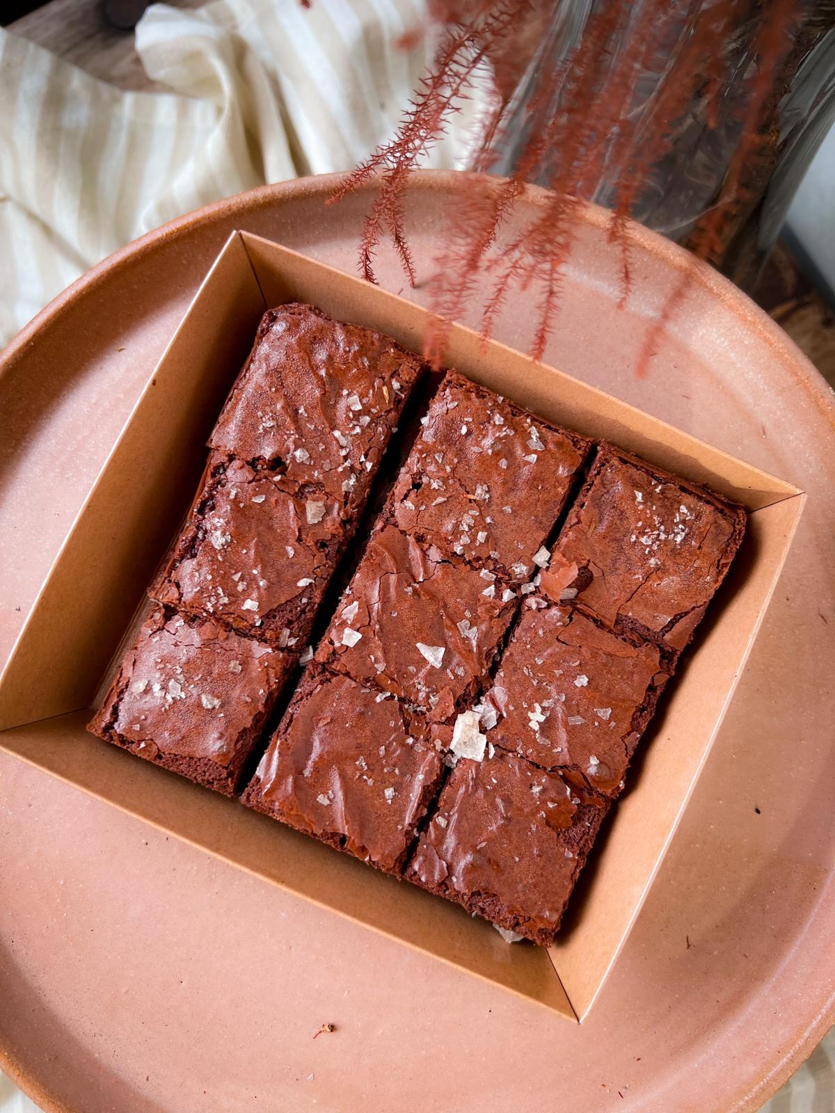 Flaked Sea Salt Brownies Personal Boxes