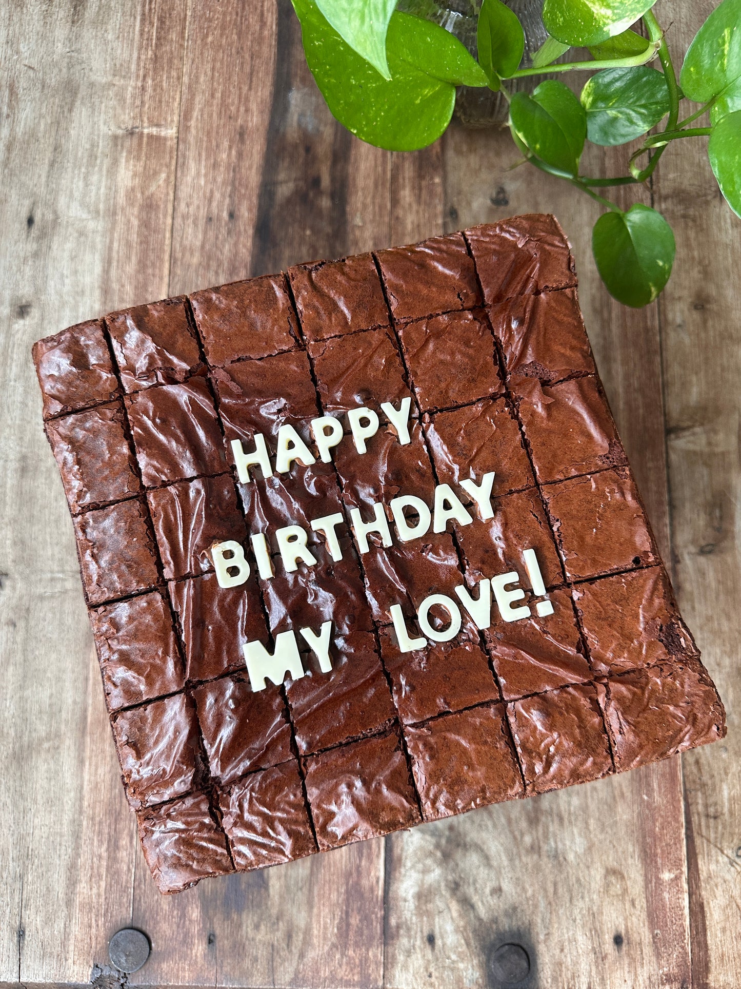 Brownies with wordings